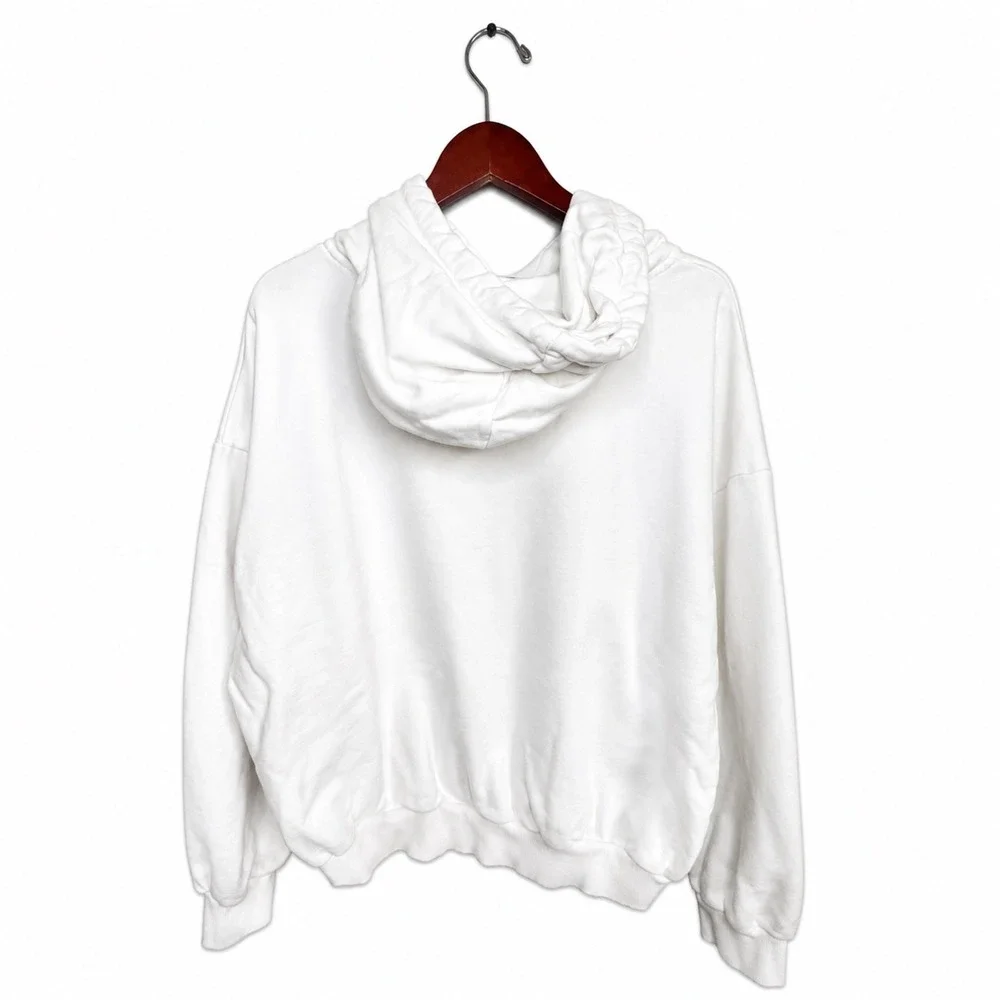 Aelfric Eden Womens Hoodie Size M White Heart Graphic Oversized Boxy Streetwear - Picture 3 of 8